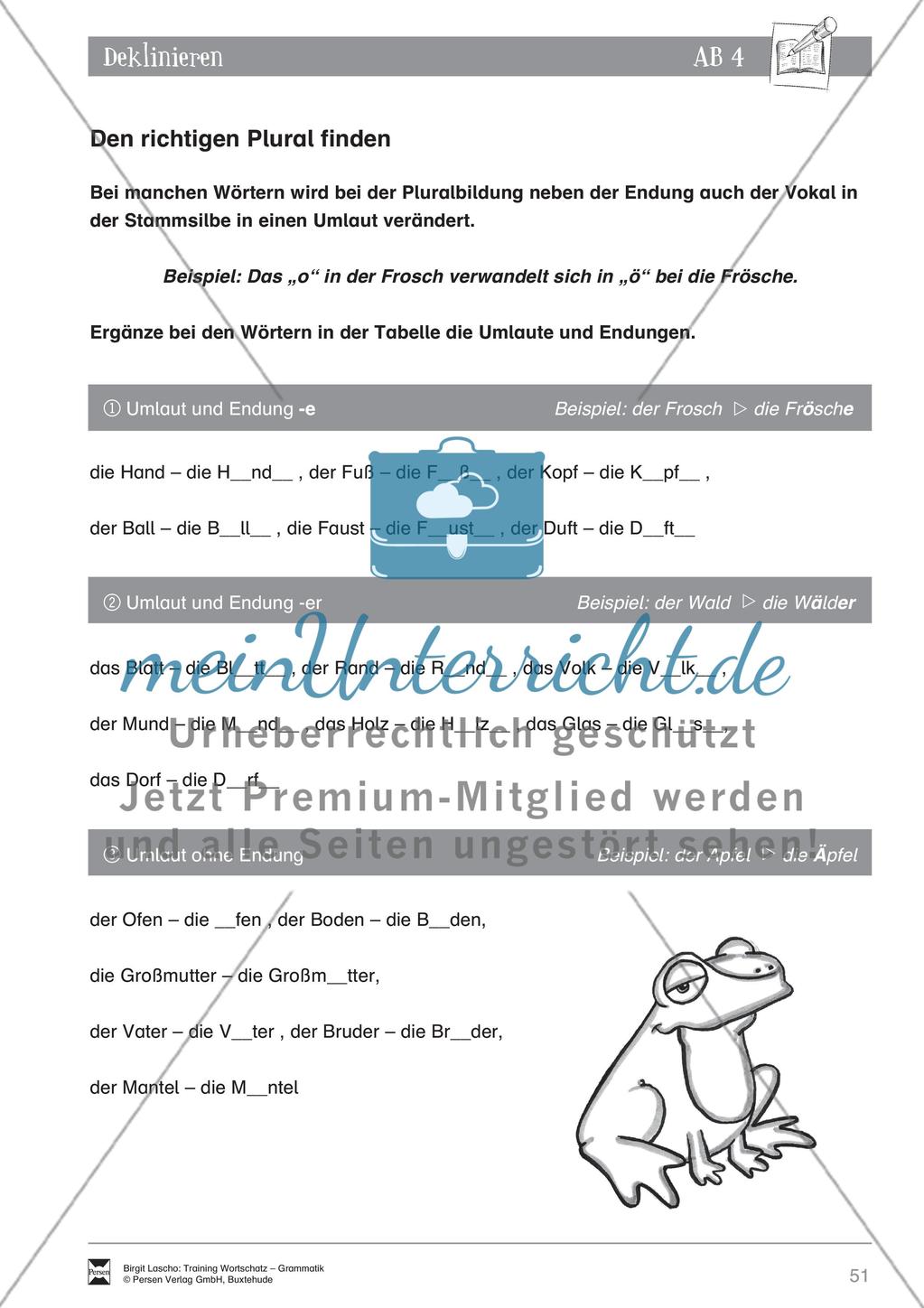Deutsch als Zweitsprache (DaZ) - Grundfertigkeiten Grammatik: Deklinieren