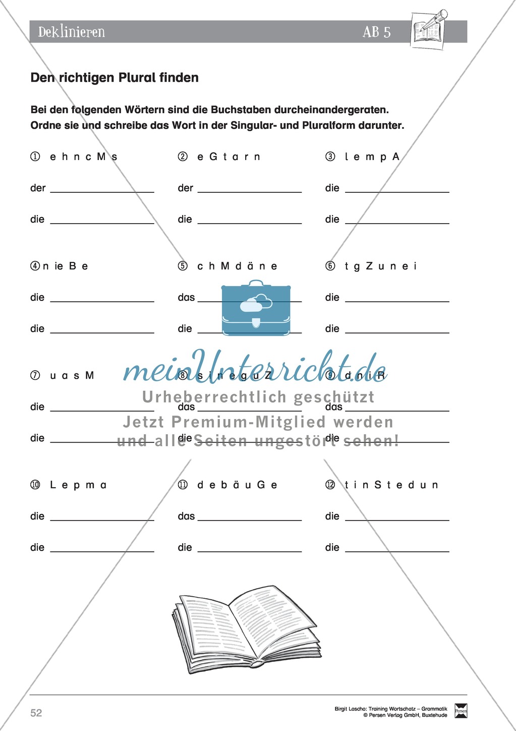 Deutsch als Zweitsprache (DaZ) - Grundfertigkeiten Grammatik: Deklinieren