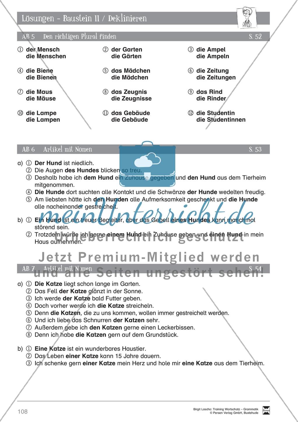 Deutsch als Zweitsprache (DaZ) - Grundfertigkeiten Grammatik: Deklinieren