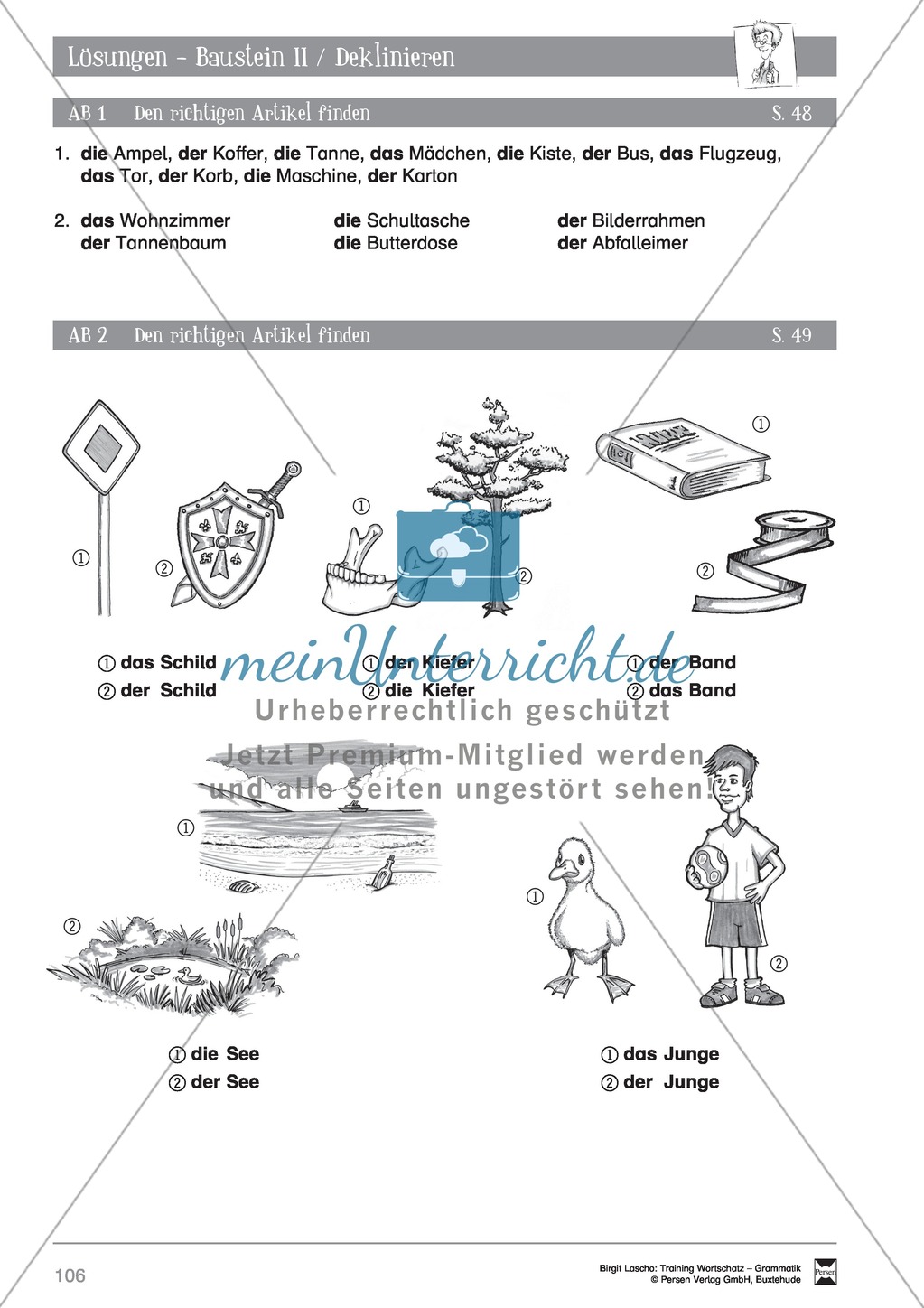 Deutsch als Zweitsprache (DaZ) - Grundfertigkeiten Grammatik: Deklinieren