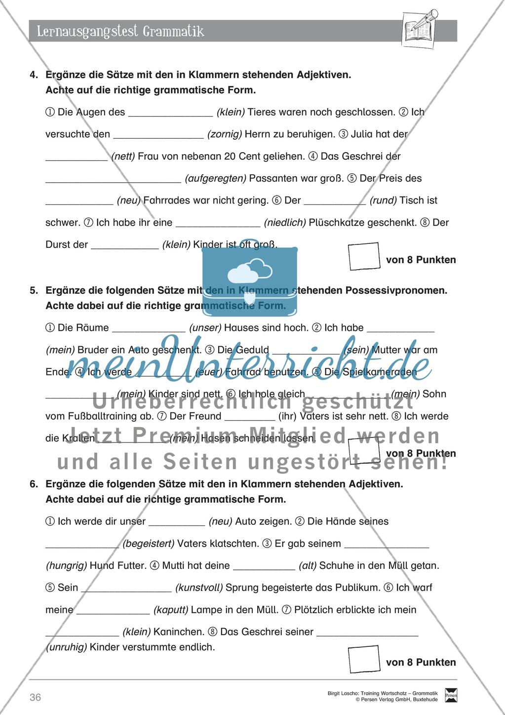 Deutsch als Zweitsprache (DaZ) - Grundfertigkeiten Grammatik: