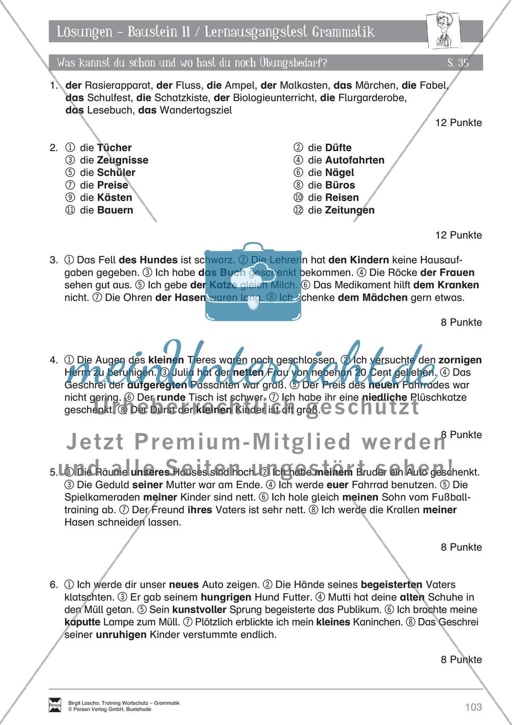 Deutsch als Zweitsprache (DaZ) - Grundfertigkeiten Grammatik: