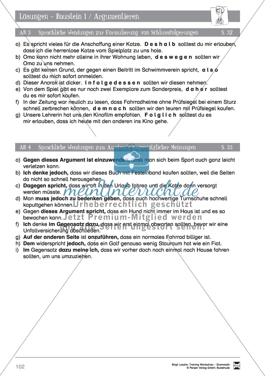 Deutsch als Zweitsprache (DaZ) - Sprachlicher Ausdruck: Argumentieren "Sprachliche Wendungen zum Ausdruck gegensätzlicher Meinungen" Preview 3