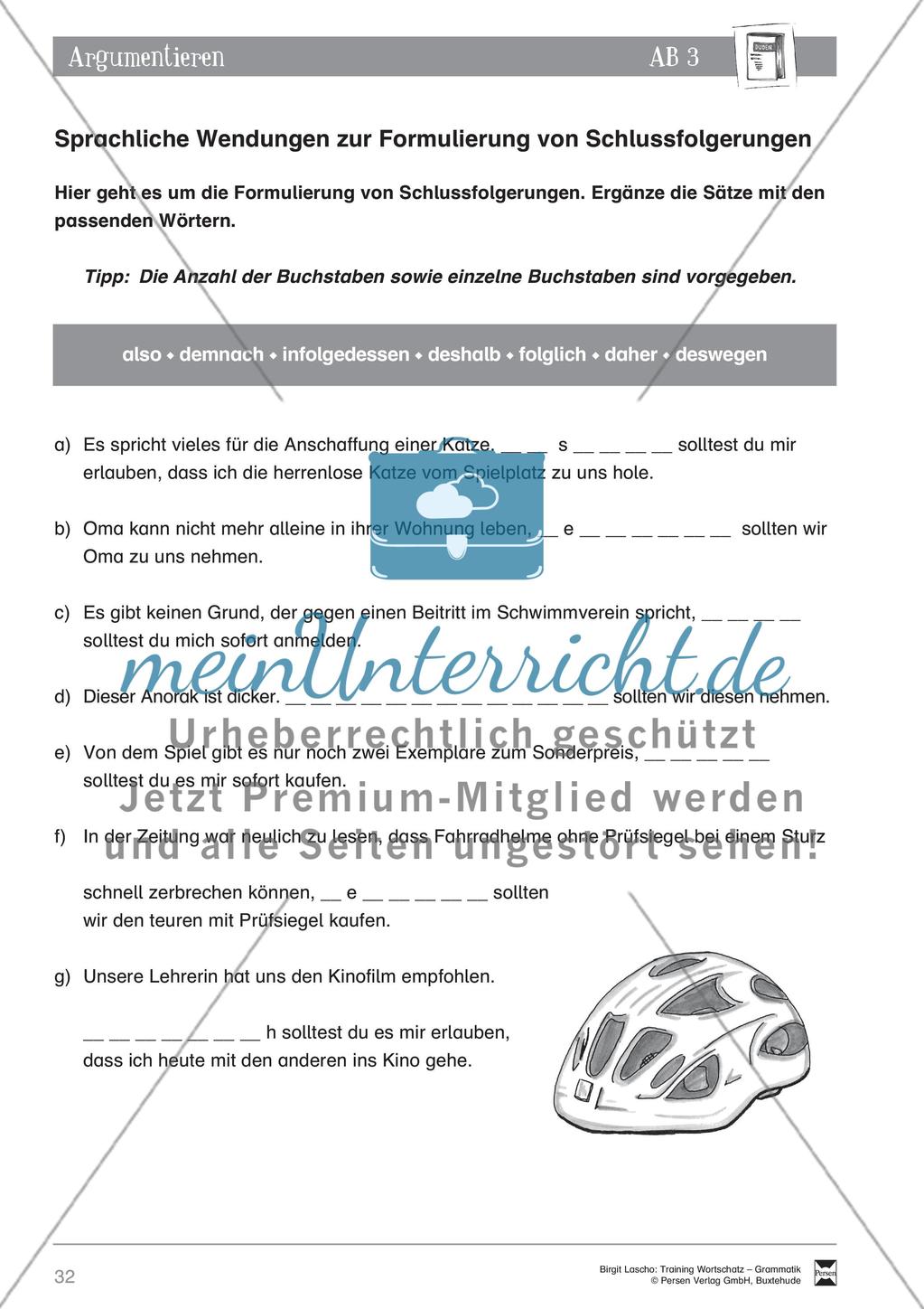 Deutsch als Zweitsprache (DaZ) - Sprachlicher Ausdruck: Argumentieren
