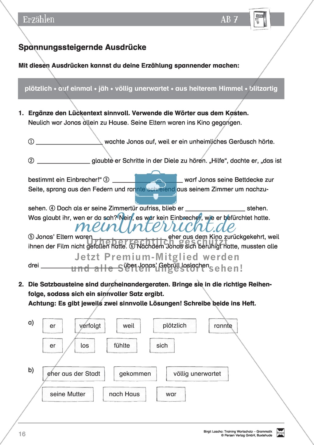 Deutsch als Zweitsprache (DaZ) - Sprachlicher Ausdruck: Erzählen