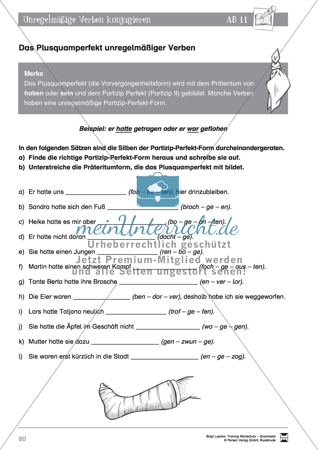 Deutsch als Zweitsprache (DaZ) - Grundfertigkeiten Grammatik: Unregelmäßige Verben konjugieren: