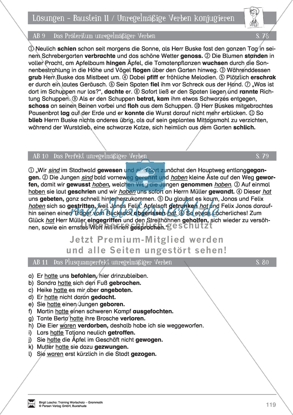 Deutsch als Zweitsprache (DaZ) - Grundfertigkeiten Grammatik: Unregelmäßige Verben konjugieren: