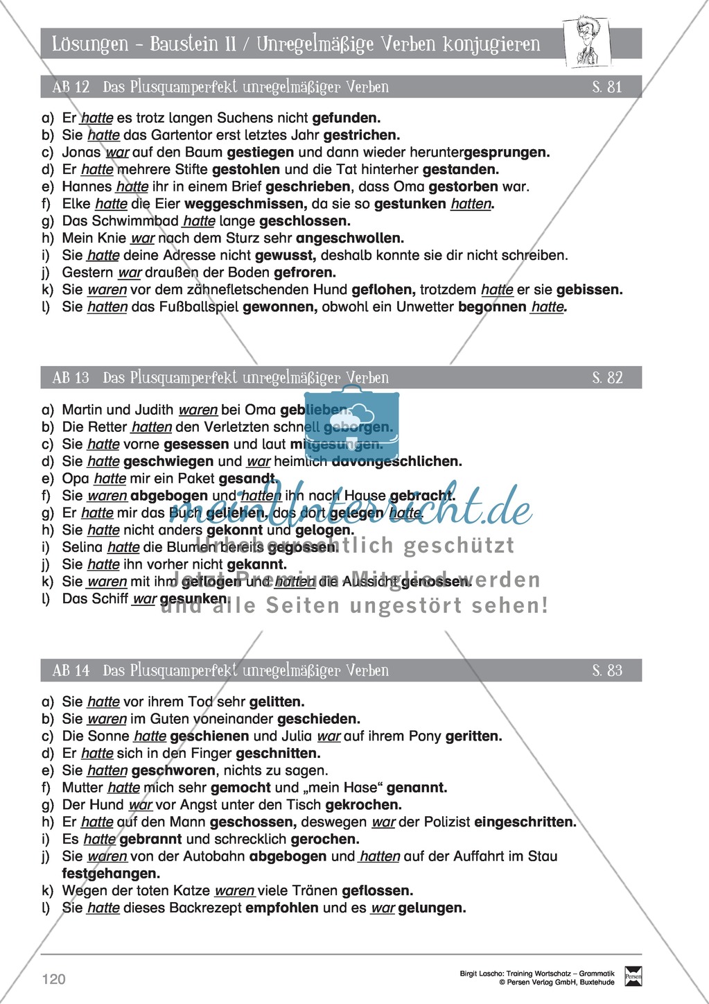 Deutsch als Zweitsprache (DaZ) - Grundfertigkeiten Grammatik: Unregelmäßige Verben konjugieren: