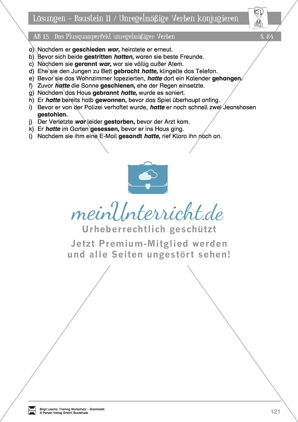 Deutsch als Zweitsprache (DaZ) - Grundfertigkeiten Grammatik: Unregelmäßige Verben konjugieren: