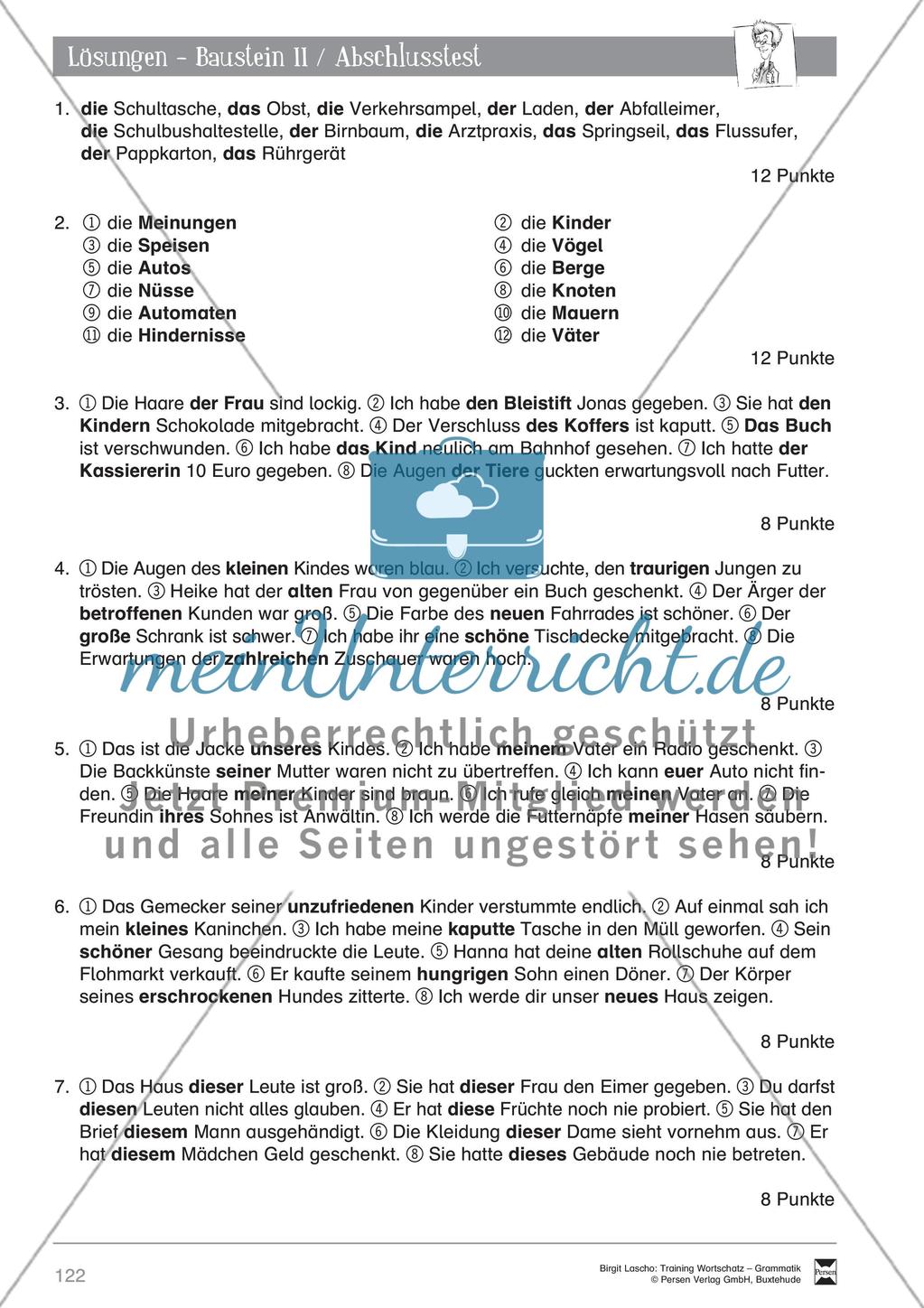Deutsch als Zweitsprache (DaZ) - Grundfertigkeiten Grammatik: