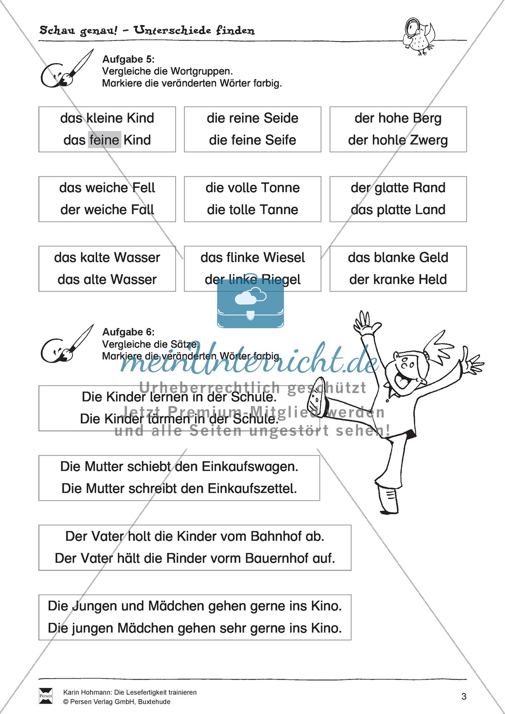 Leseförderung: Übungsblätter mit Lösungen Preview 3