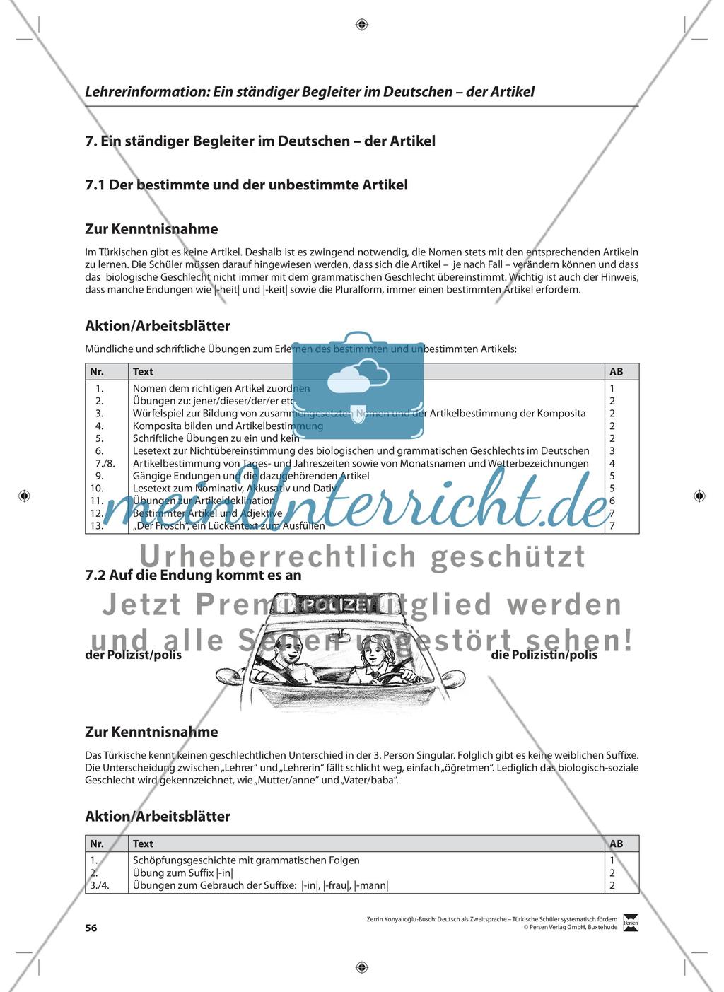 Der Artikel: Lehrerinformationen, Arbeitsblätter und Lösungen Preview 1