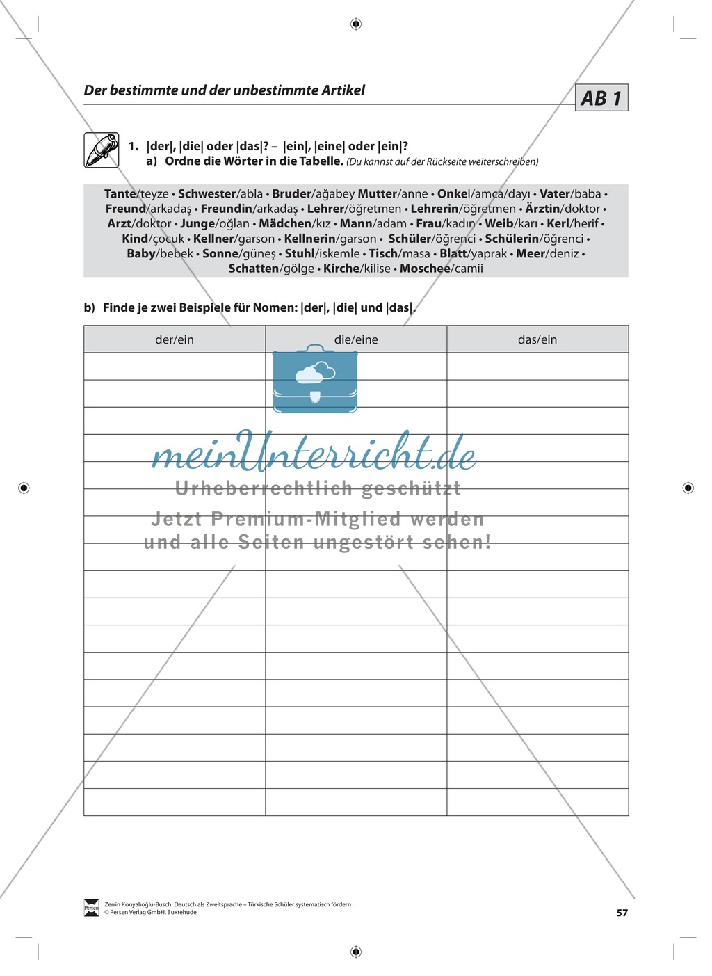 Der Artikel: Lehrerinformationen, Arbeitsblätter und Lösungen Preview 2