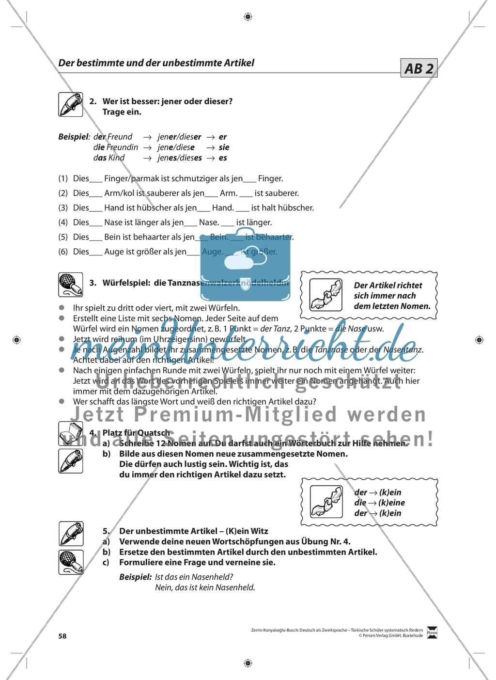 Der Artikel: Lehrerinformationen, Arbeitsblätter und Lösungen Preview 3