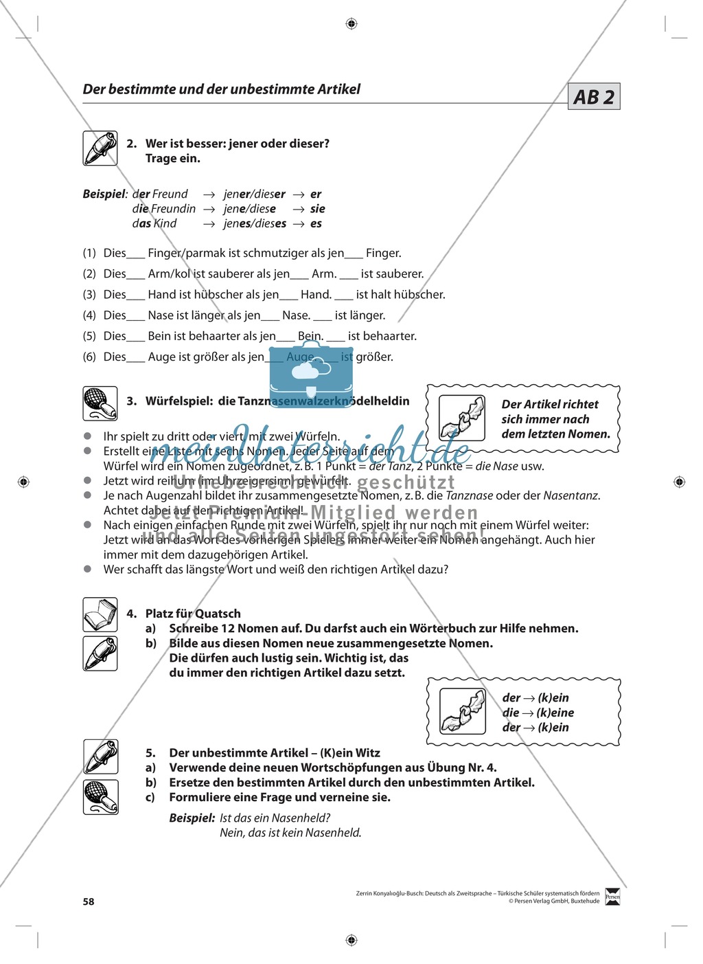 Der Artikel: Lehrerinformationen, Arbeitsblätter und Lösungen Preview 3