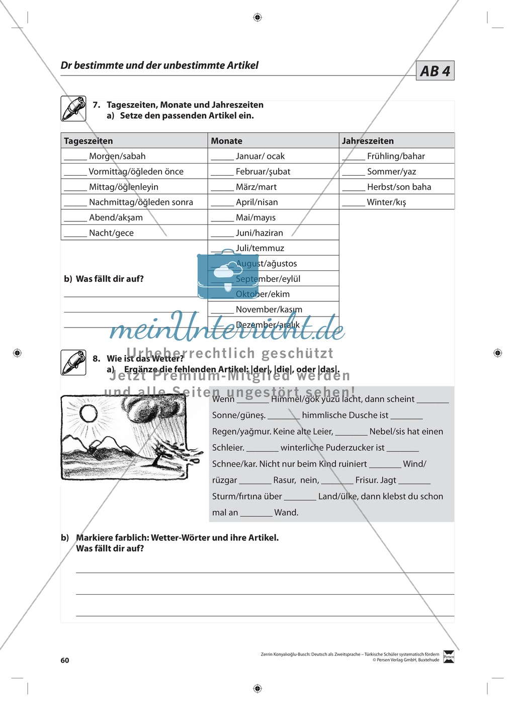 Der Artikel: Lehrerinformationen, Arbeitsblätter und Lösungen Preview 5