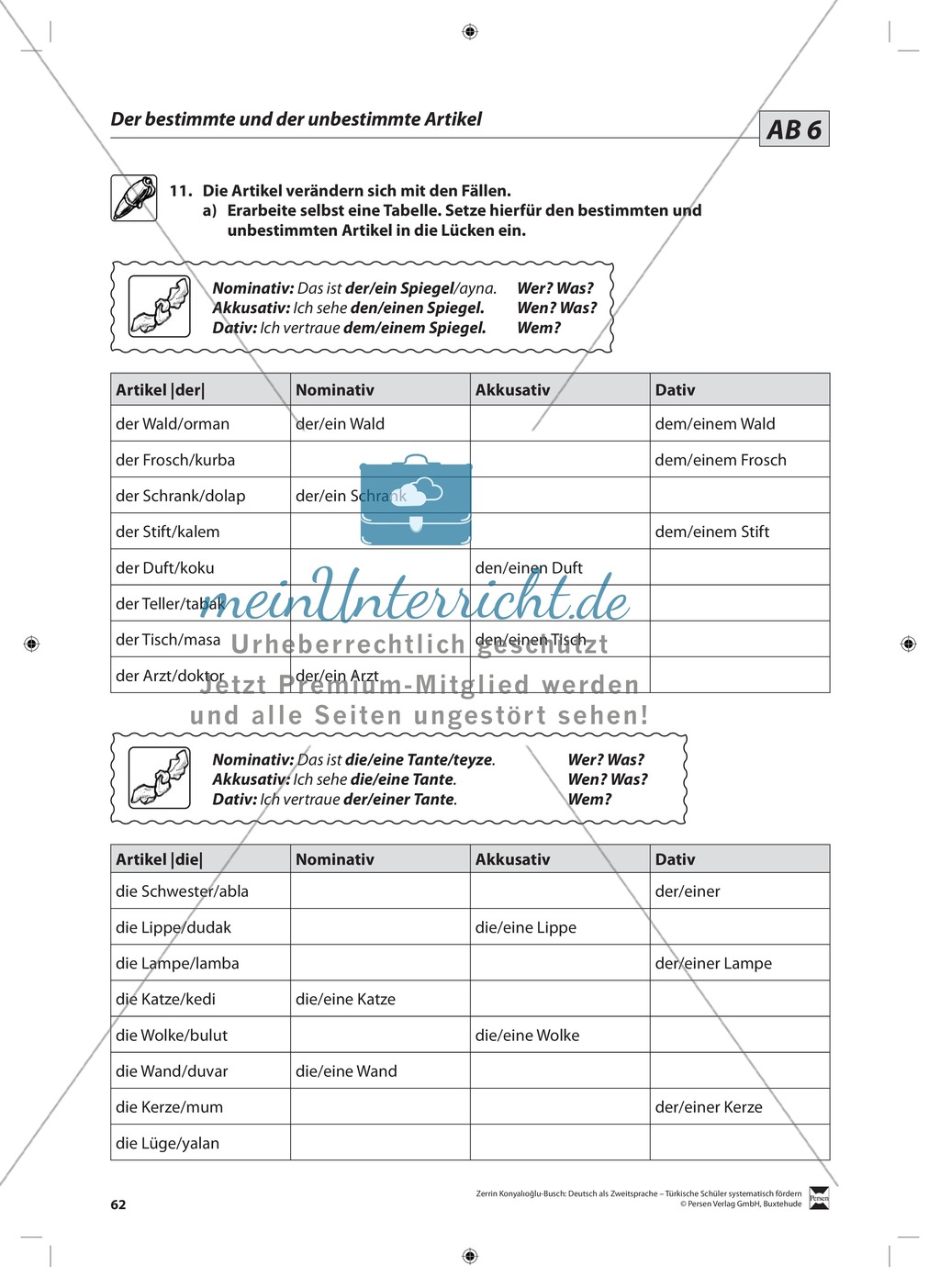 Der Artikel: Lehrerinformationen, Arbeitsblätter und Lösungen Preview 7