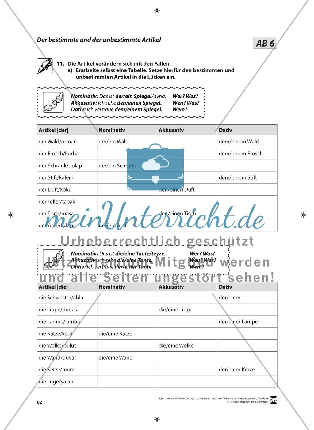 Der Artikel: Lehrerinformationen, Arbeitsblätter und Lösungen Preview 7