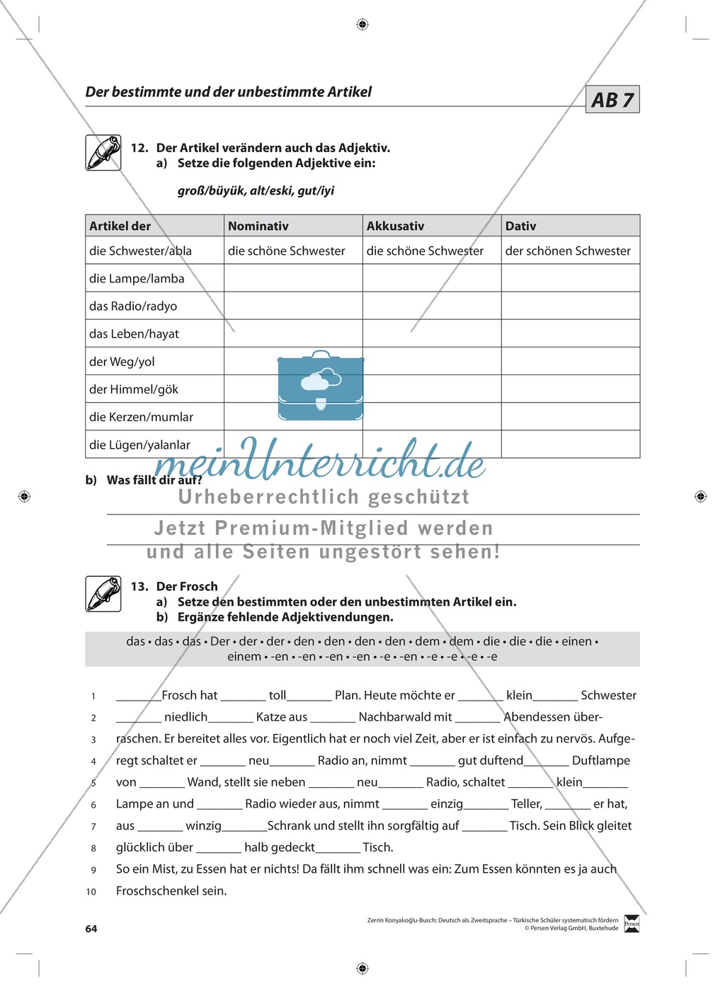Der Artikel: Lehrerinformationen, Arbeitsblätter und Lösungen Preview 9