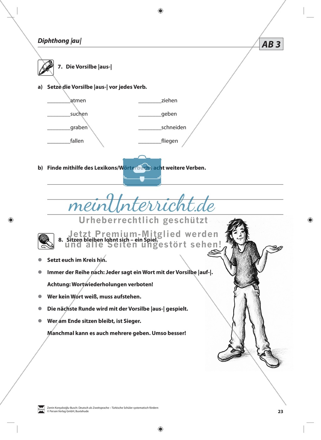 Der Diphthong: Lehrerinformationen, Arbeitsblätter und Lösungen Preview 10