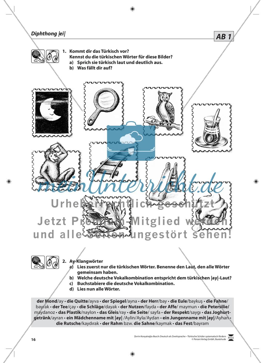 Der Diphthong: Lehrerinformationen, Arbeitsblätter und Lösungen Preview 3