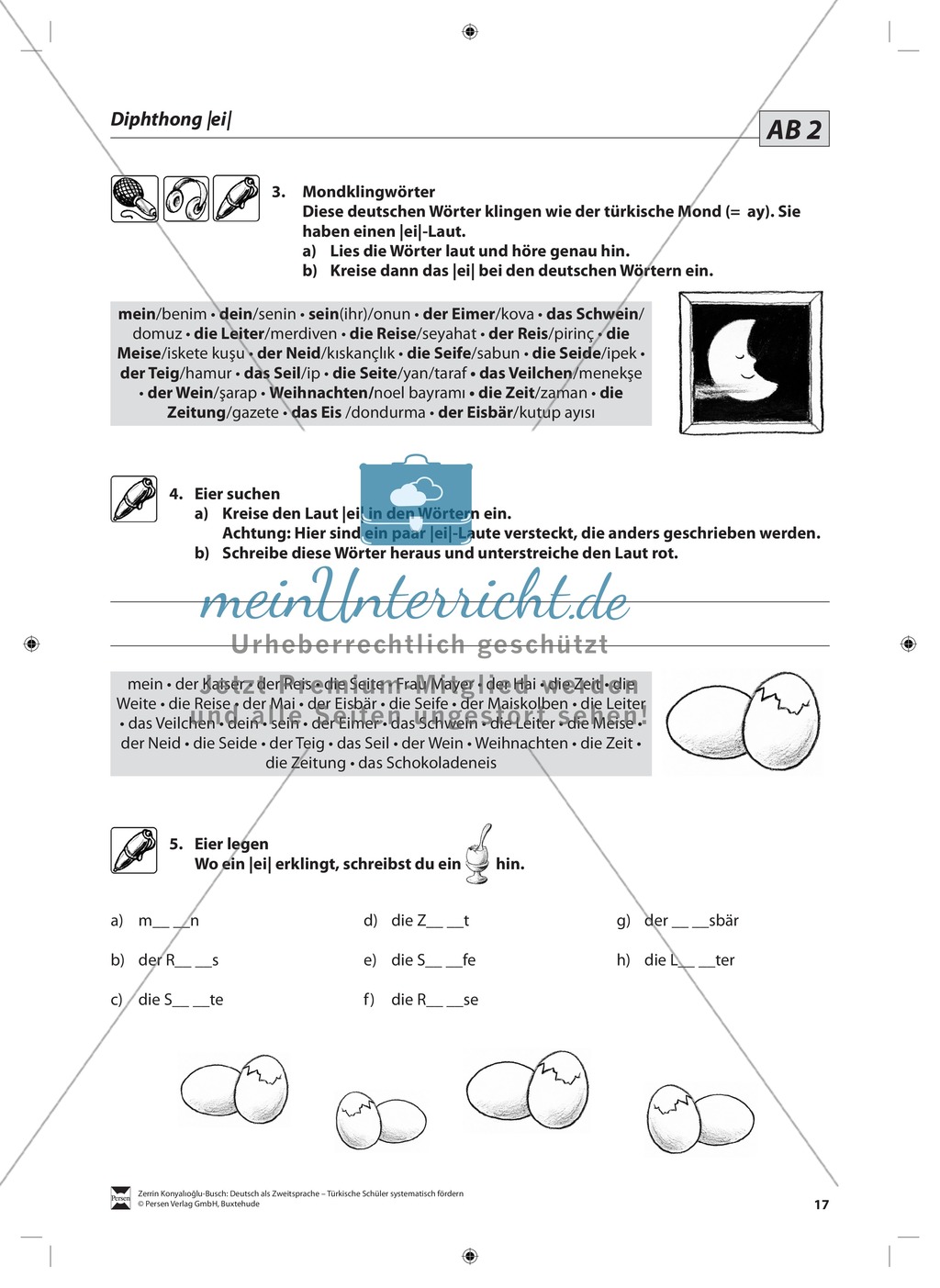 Der Diphthong: Lehrerinformationen, Arbeitsblätter und Lösungen Preview 4