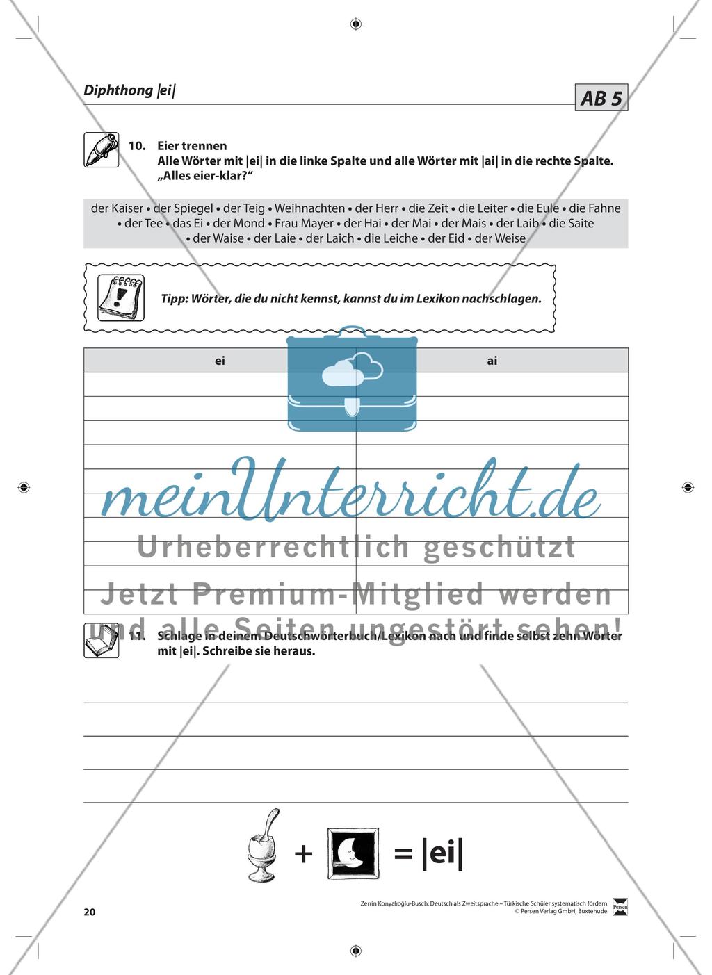 Der Diphthong: Lehrerinformationen, Arbeitsblätter und Lösungen Preview 7