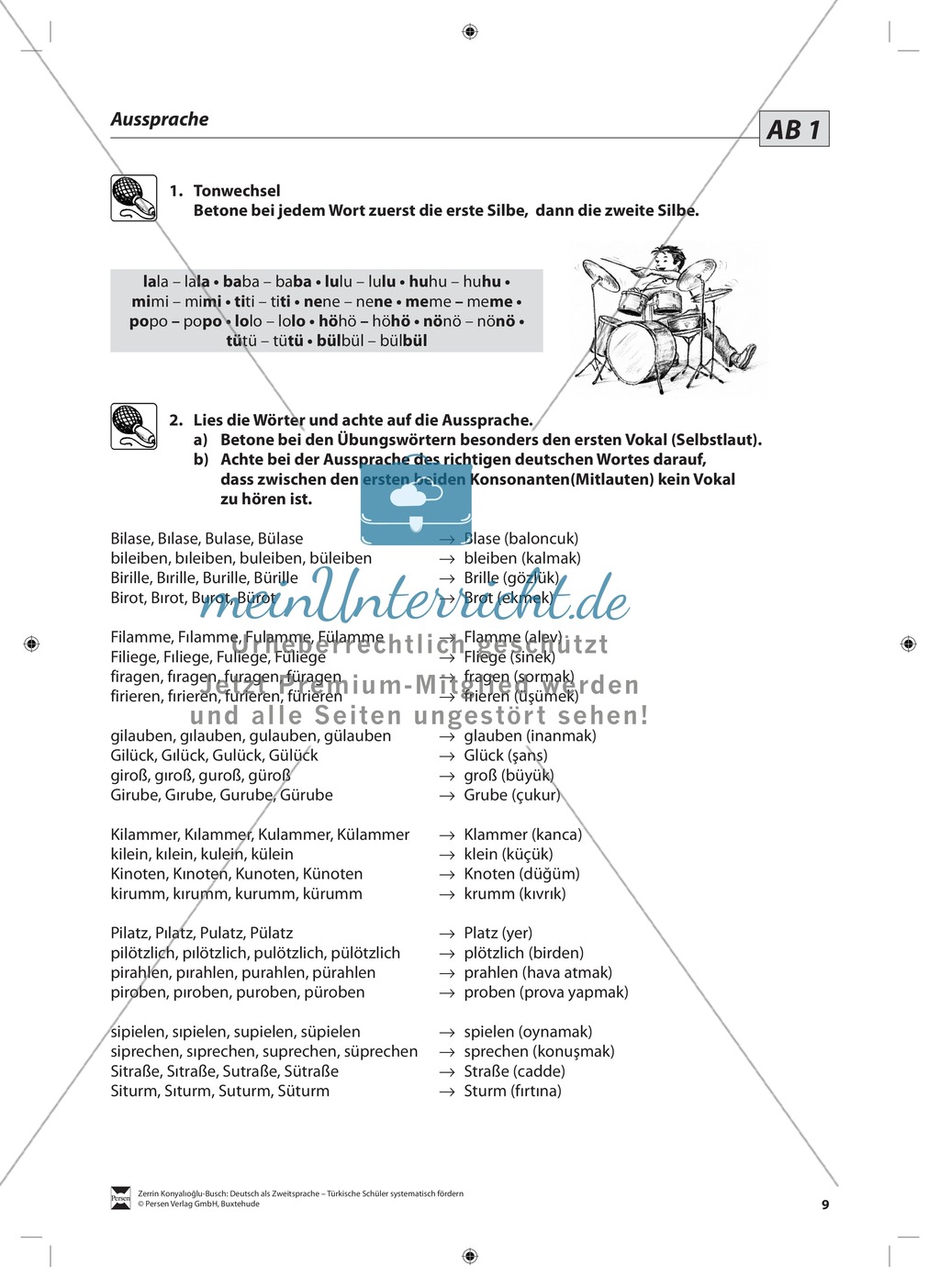 Richtige Aussprache: Lehrerinformationen, Arbeitsblätter und Lösungen Preview 2