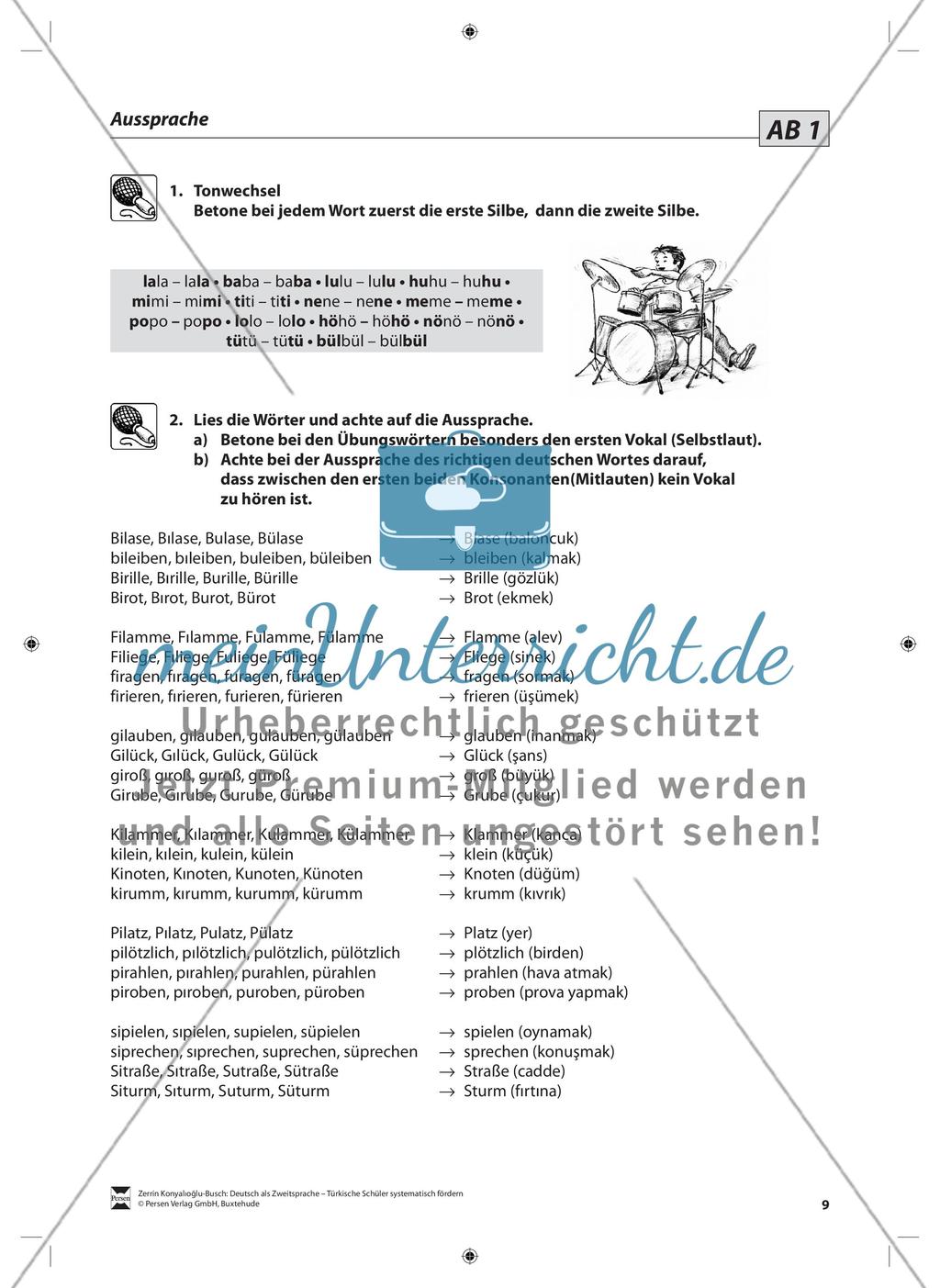 Richtige Aussprache: Lehrerinformationen, Arbeitsblätter und Lösungen Preview 2