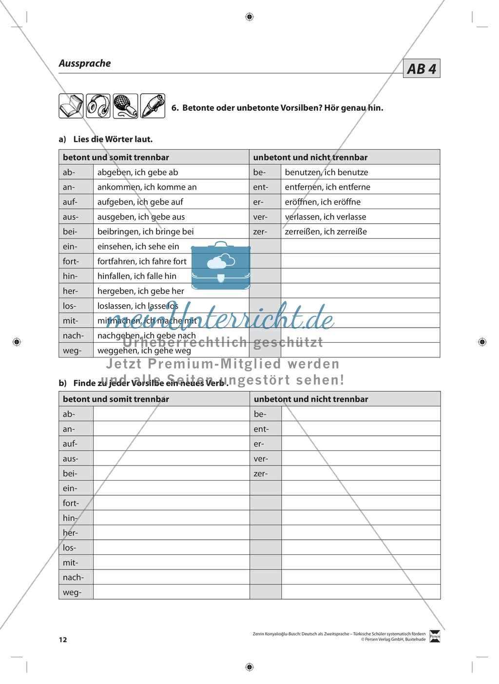 Richtige Aussprache: Lehrerinformationen, Arbeitsblätter und Lösungen Preview 5