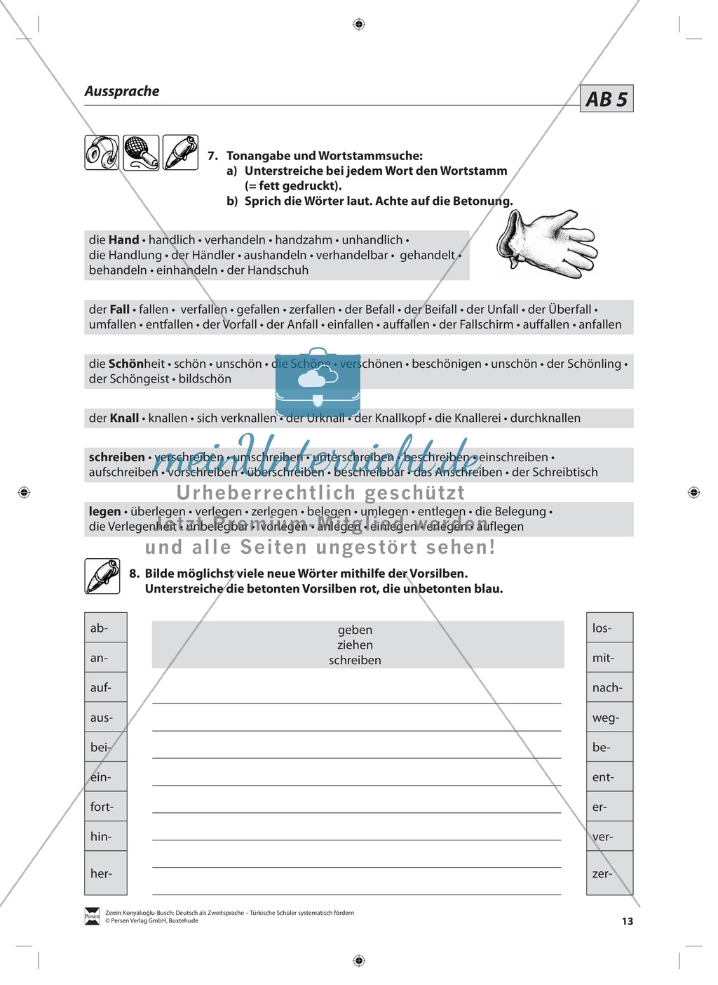 Richtige Aussprache: Lehrerinformationen, Arbeitsblätter und Lösungen Preview 6