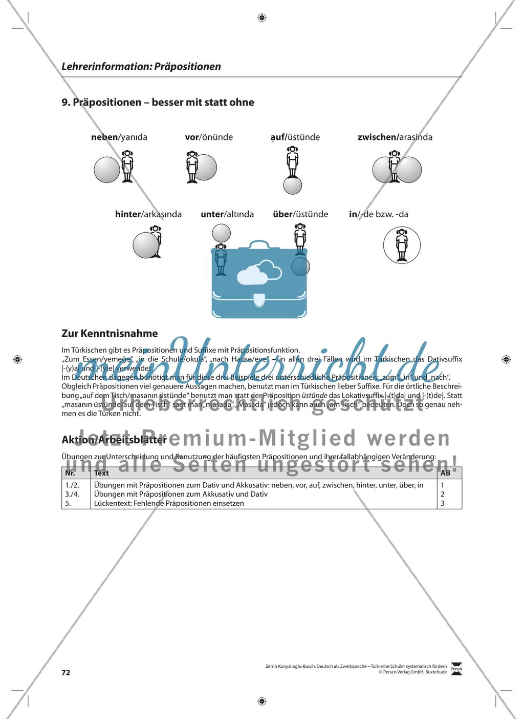 Präpositionen: Lehrerinformationen, Arbeitsblätter und Lösungen Preview 1