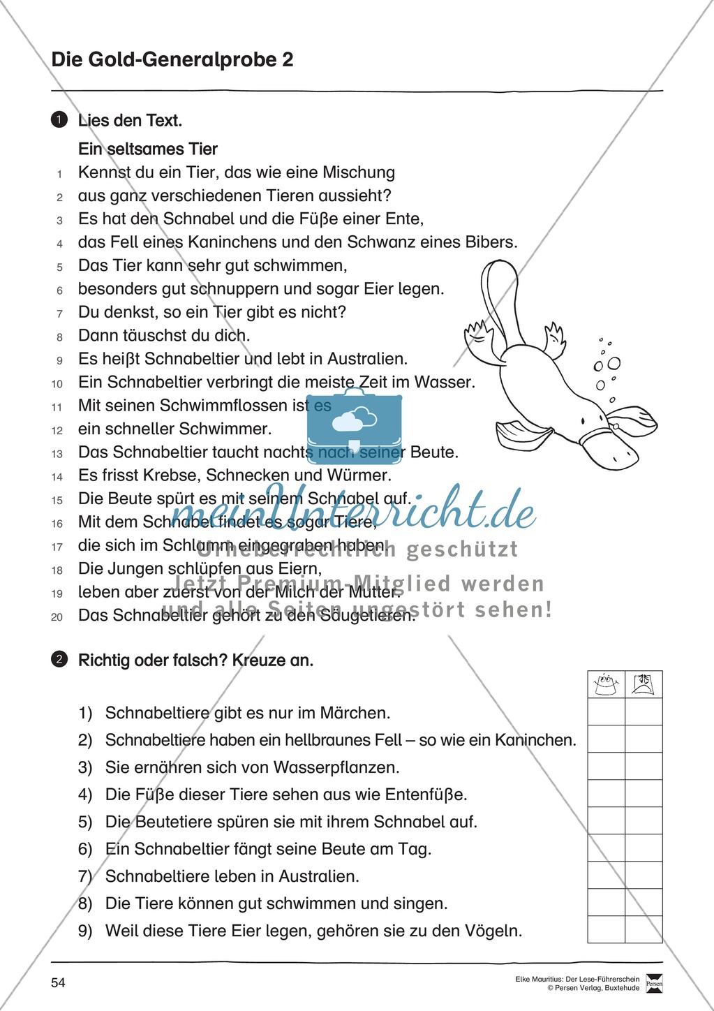 Leseführerschein Gold: Trainings- und Prüfungsblätter, Auswertungsbögen und Lösungen Preview 19