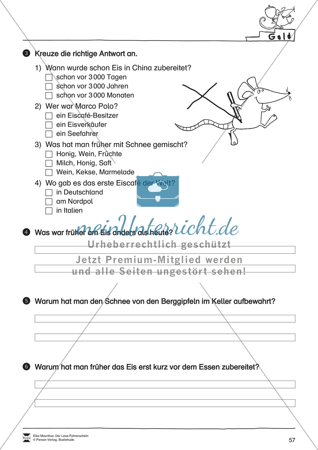 Leseführerschein Gold: Trainings- und Prüfungsblätter, Auswertungsbögen und Lösungen Preview 22