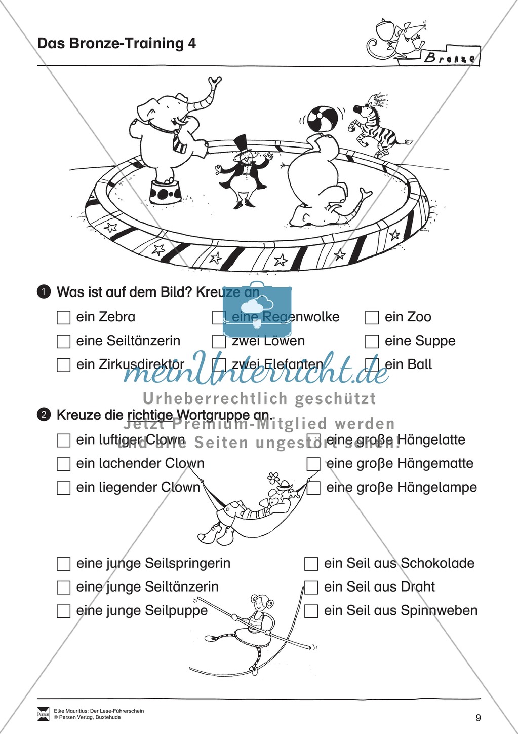 Leseführerschein Bronze: Training Preview 4