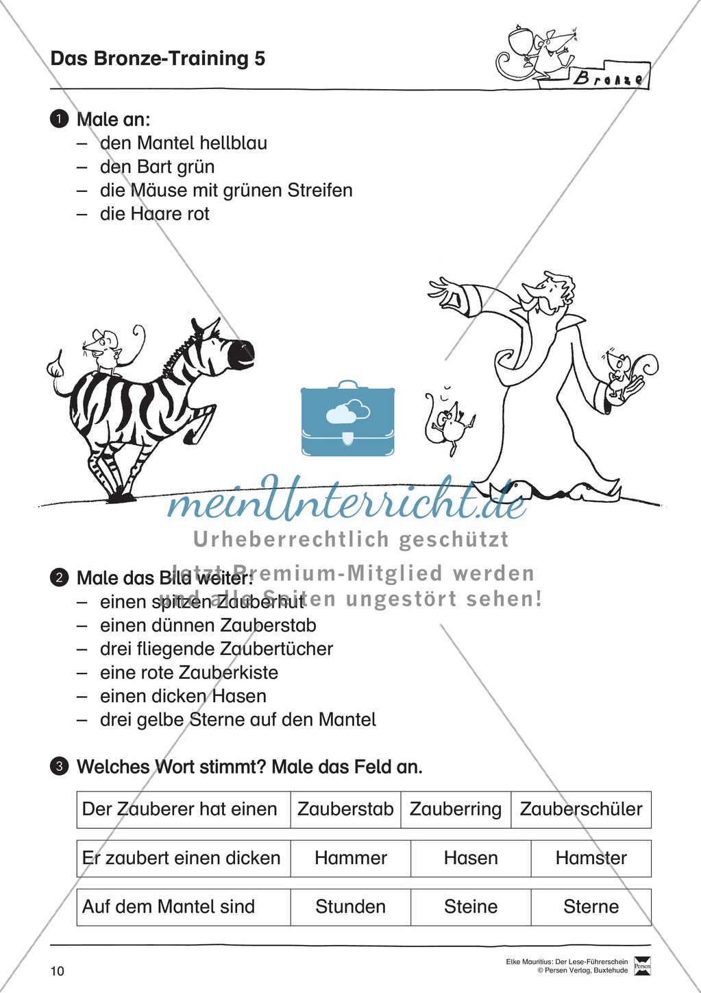 Leseführerschein Bronze: Training Preview 5