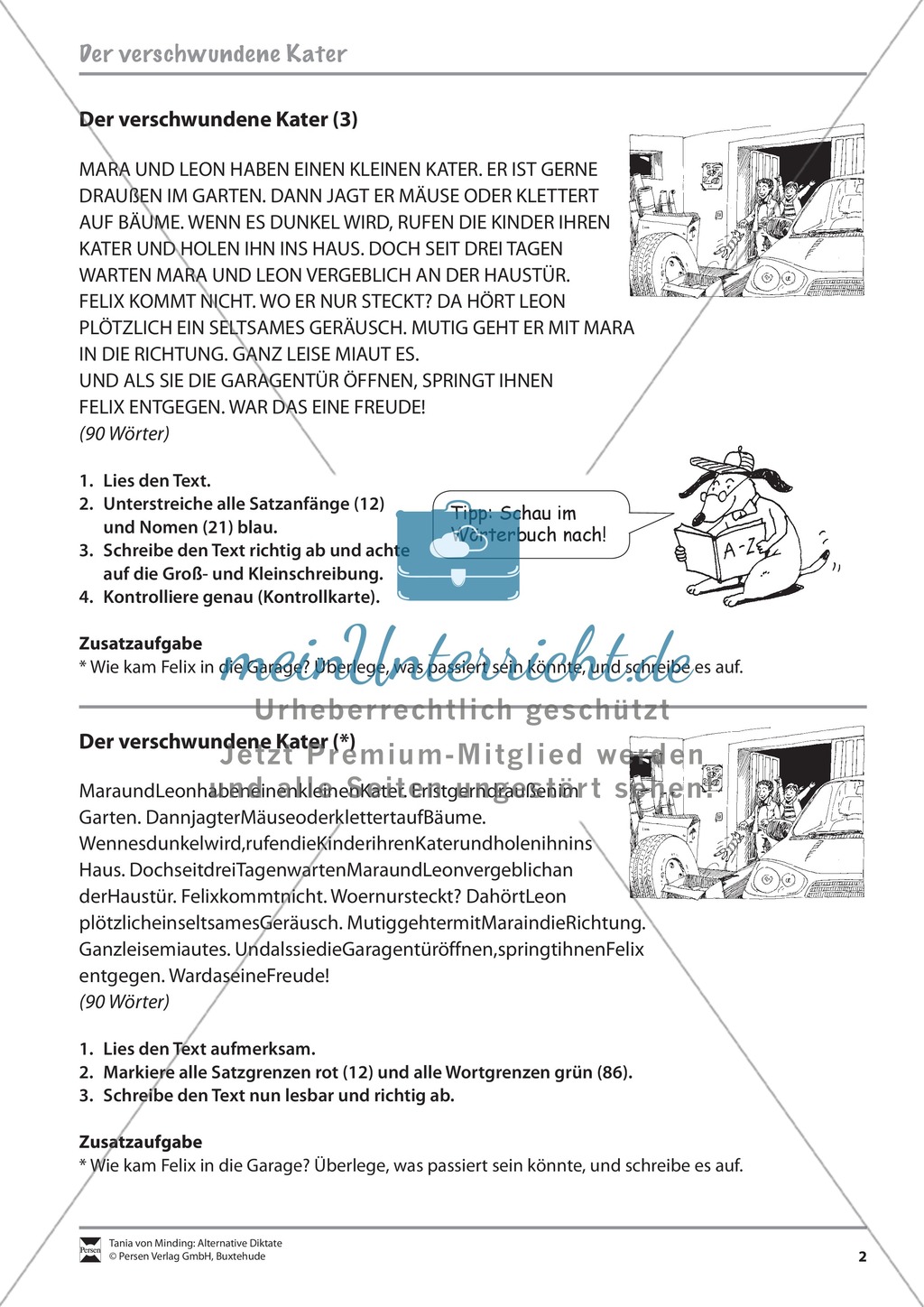 Abschreiben, Groß- und Kleinschreibung: Übungen Preview 2