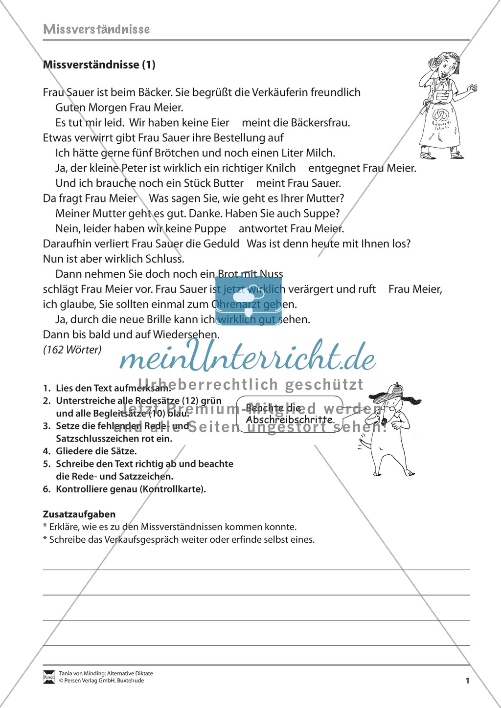Abschrift und Wörterbucharbeit