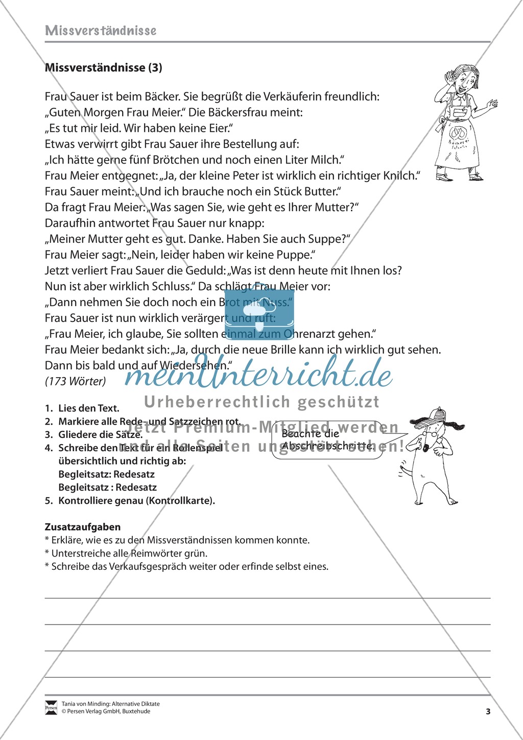 Abschrift und Wörterbucharbeit