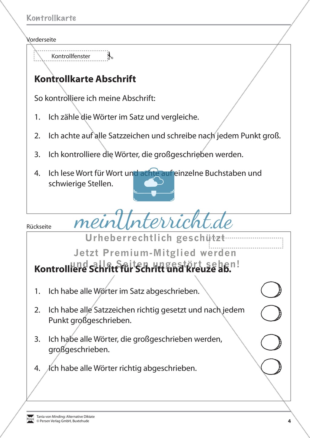 Kontrollkarte nach dem Erstellen einer Abeschrift Preview 1