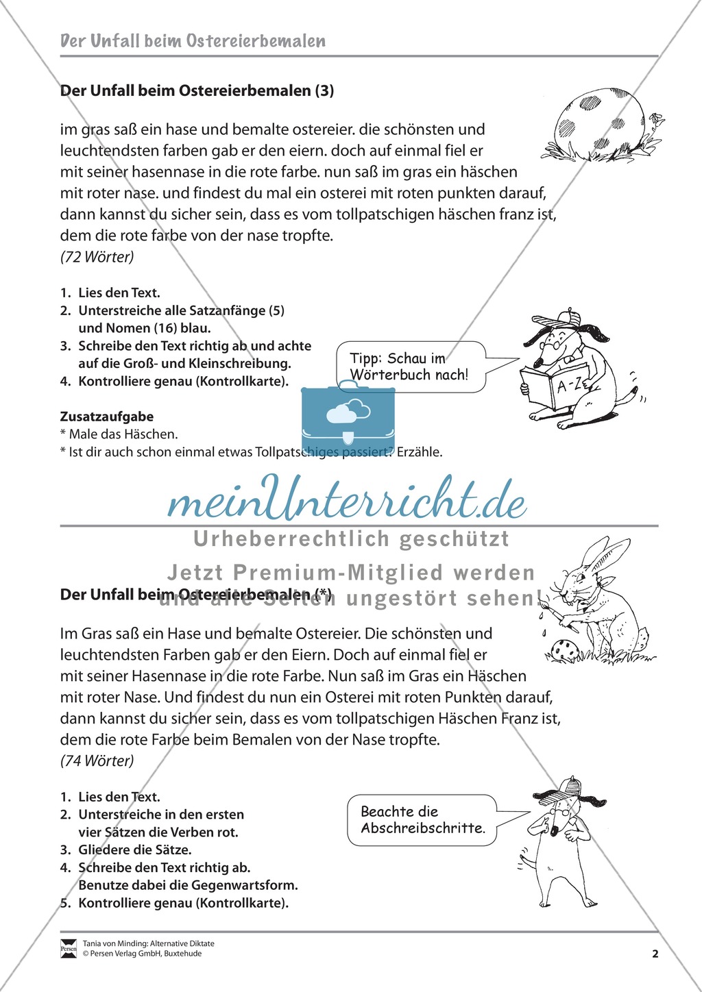 Abschreibübungen zur Groß- und Kleinschreibung Preview 1