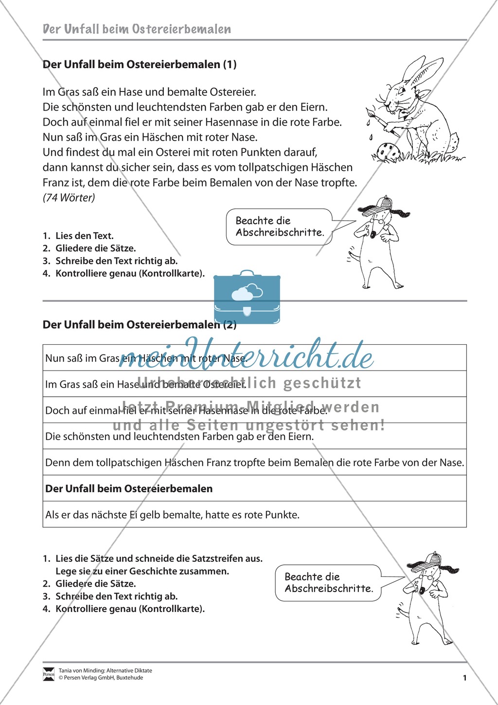 Übungen zur Abschrift und Wörterbucharbeit Preview 1