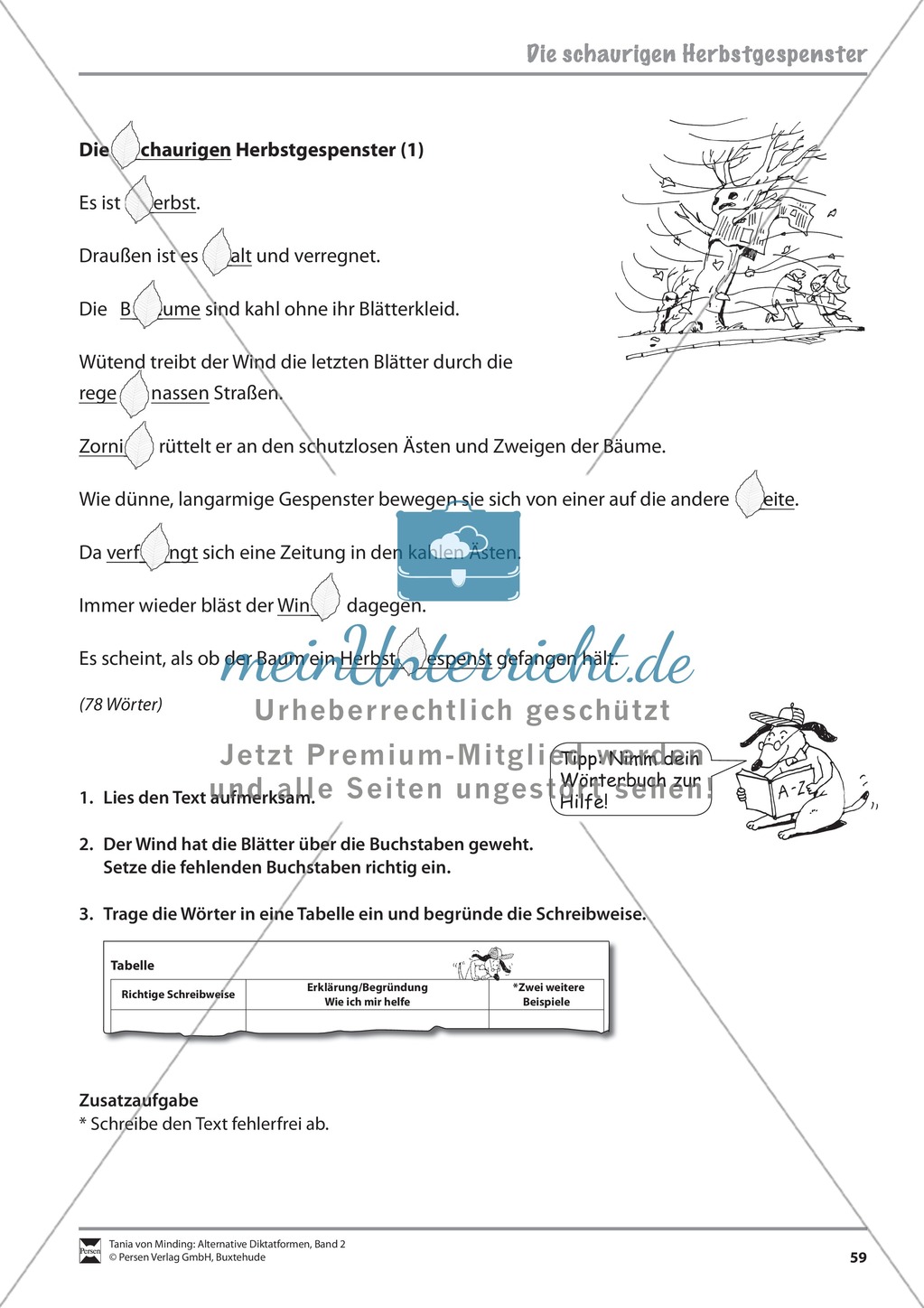 Kommentierte Diktate: Übungsblätter Preview 1
