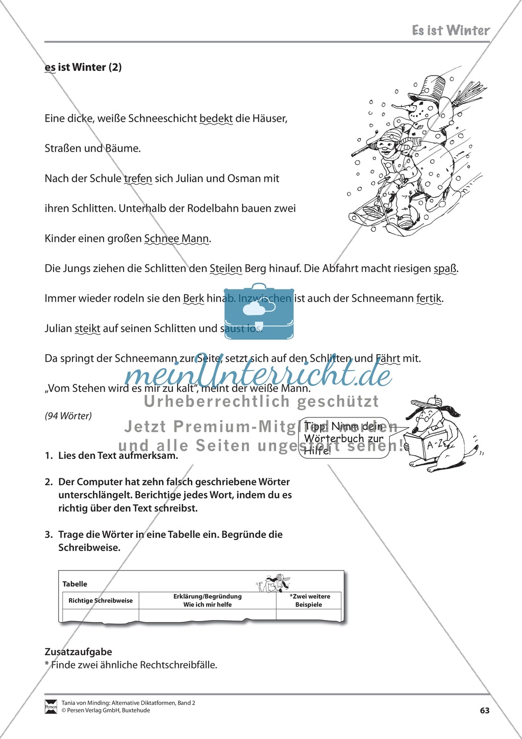 Kommentierte Diktate: Übungsblätter Preview 5