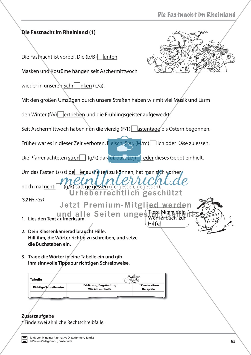 Kommentierte Diktate: Übungsblätter Preview 7