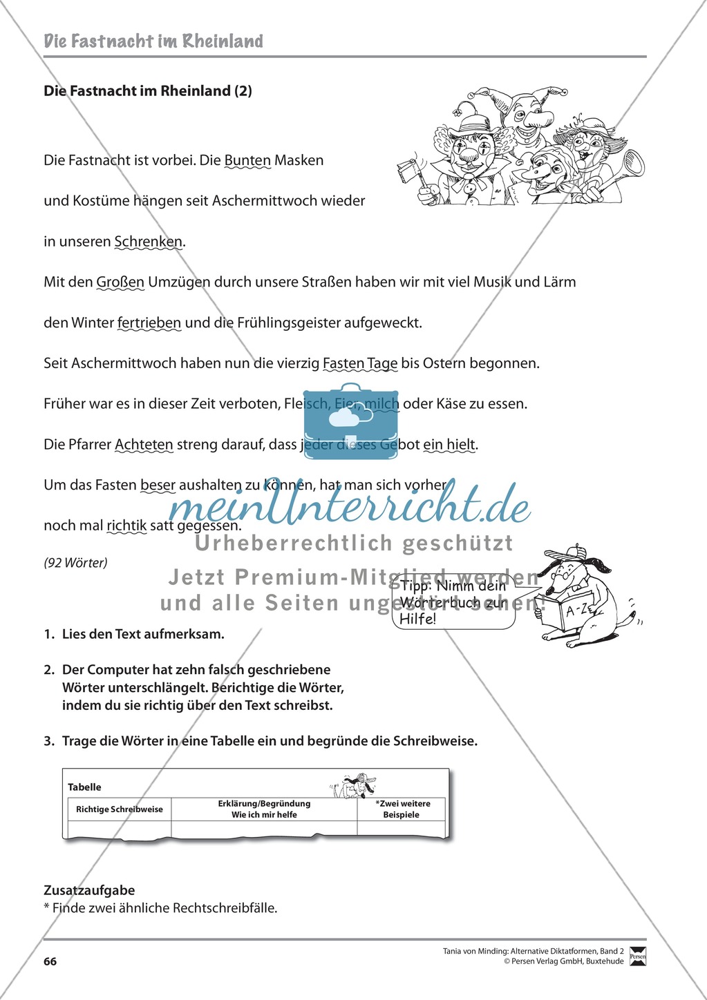 Kommentierte Diktate: Übungsblätter Preview 8