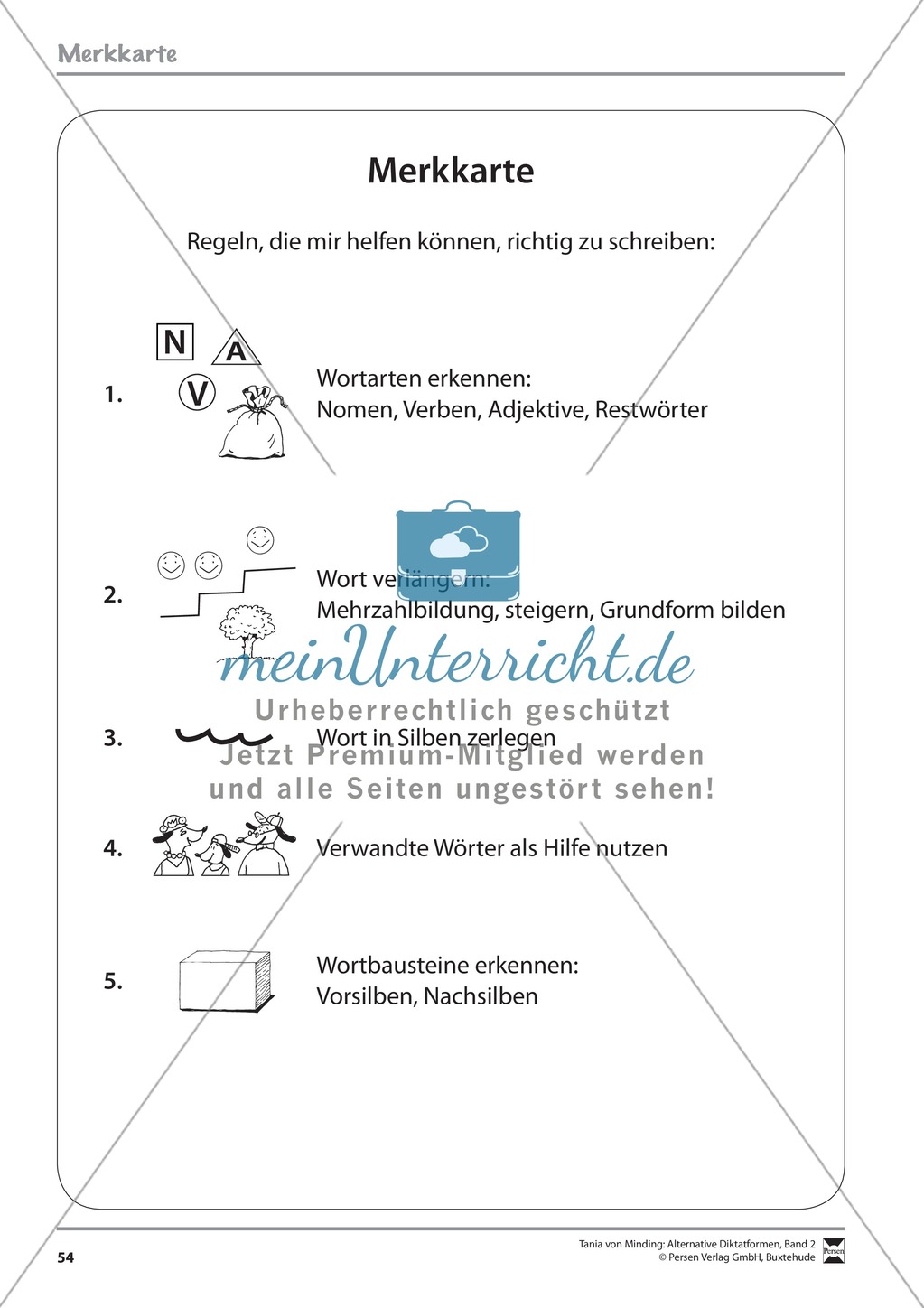 Strategiekarten, Merkkarte, Regeln Preview 7