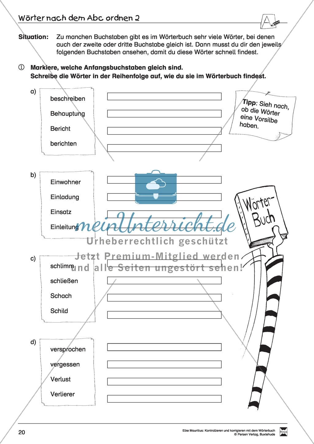 Arbeit mit dem Wörterbuch Preview 15