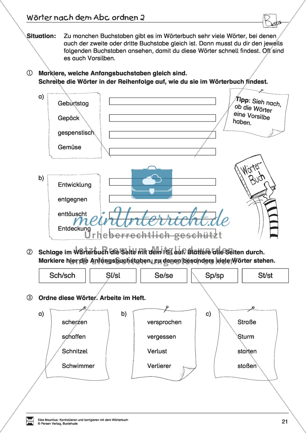 Arbeit mit dem Wörterbuch Preview 16