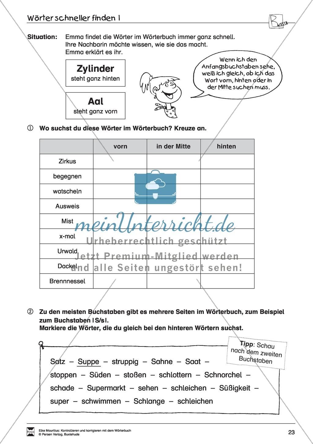 Arbeit mit dem Wörterbuch Preview 18